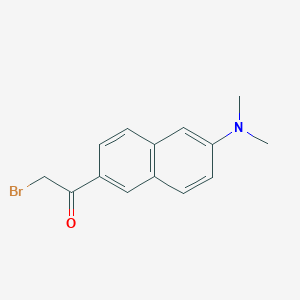 molecular formula C14H14BrNO B018043 6-溴乙酰基-2-二甲氨基萘 CAS No. 210832-86-3