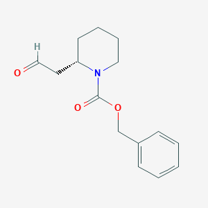 molecular formula C15H19NO3 B180455 Benzyl (2S)-2-(2-oxoethyl)piperidine-1-carboxylate CAS No. 143264-54-4