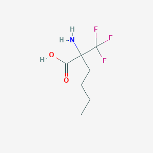 molecular formula C7H12F3NO2 B180461 2-amino-2-(trifluoromethyl)hexanoic Acid CAS No. 127127-26-8