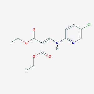 molecular formula C13H15ClN2O4 B180462 2-(((5-氯吡啶-2-基)氨基)亚甲基)丙二酸二乙酯 CAS No. 16867-57-5