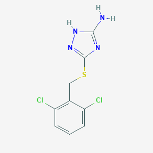 molecular formula C9H8Cl2N4S B180465 3-[(2,6-二氯苄基)硫代]-1H-1,2,4-三唑-5-胺 CAS No. 261928-97-6