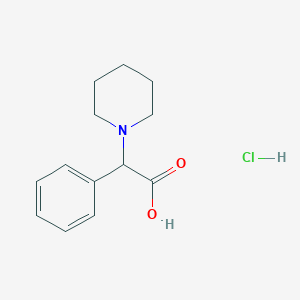 molecular formula C13H18ClNO2 B180555 2-Phenyl-2-(piperidin-1-yl)acetic acid hydrochloride CAS No. 107416-50-2