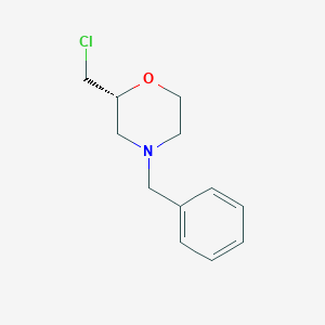 B180595 (2R)-2-(Chloromethyl)-4-(phenylmethyl)morpholine CAS No. 186293-54-9