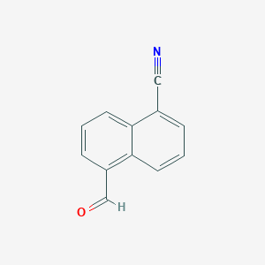 molecular formula C12H7NO B180597 5-Formylnaphthalene-1-carbonitrile CAS No. 157796-39-9