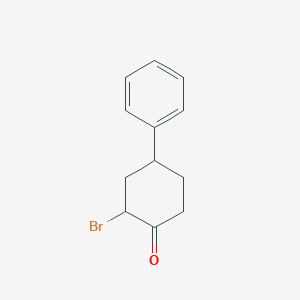 molecular formula C12H13BrO B180619 2-Bromo-4-phenylcyclohexan-1-one CAS No. 1079-68-1