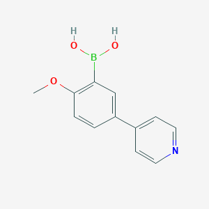 molecular formula C12H12BNO3 B180624 (2-Methoxy-5-(pyridin-4-yl)phenyl)boronic acid CAS No. 196861-33-3