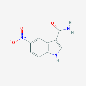 molecular formula C9H7N3O3 B180625 5-硝基-1H-吲哚-3-甲酰胺 CAS No. 128200-32-8