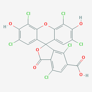 molecular formula C21H6Cl6O7 B180632 2',4,4',5',7,7'-Hexachloro-3',6'-dihydroxy-3-oxo-3H-spiro[isobenzofuran-1,9'-xanthene]-6-carboxylic acid CAS No. 155911-16-3