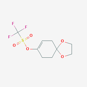 molecular formula C9H11F3O5S B180665 1,4-二氧杂螺[4.5]癸-7-烯-8-基三氟甲磺酸酯 CAS No. 170011-47-9