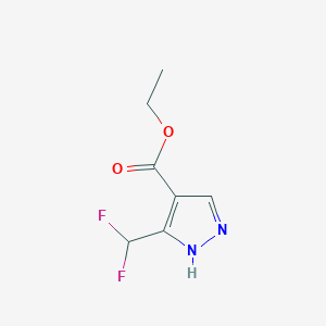 molecular formula C7H8F2N2O2 B180701 ethyl 5-(difluoromethyl)-1H-pyrazole-4-carboxylate CAS No. 151733-96-9
