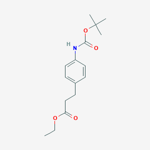 molecular formula C16H23NO4 B180725 Ethyl 3-(4-tert-butoxycarbonylaminophenyl)propionate CAS No. 198896-22-9