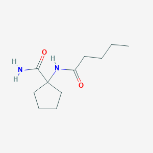 molecular formula C11H20N2O2 B180736 1-Pentanamidocyclopentanecarboxamide CAS No. 177219-40-8