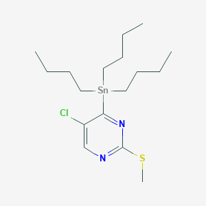 molecular formula C17H31ClN2SSn B180760 5-Chloro-2-(methylthio)-4-(tributylstannyl)pyrimidine CAS No. 123061-47-2