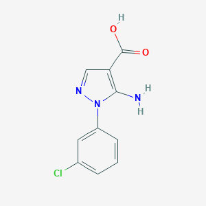 molecular formula C10H8ClN3O2 B180762 5-氨基-1-(3-氯苯基)-1h-吡唑-4-羧酸 CAS No. 15070-84-5