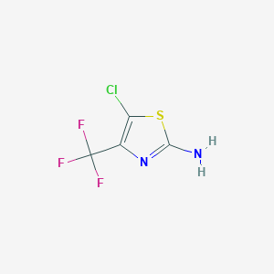 molecular formula C4H2ClF3N2S B180787 5-Chloro-4-(trifluoromethyl)-1,3-thiazol-2-amine CAS No. 134880-91-4