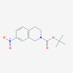 molecular formula C14H18N2O4 B180797 叔丁基 7-硝基-3,4-二氢异喹啉-2(1H)-羧酸酯 CAS No. 171049-42-6
