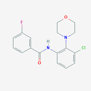 molecular formula C17H16ClFN2O2 B180815 N-(3-chloro-2-morpholin-4-yl-phenyl)-3-fluoro-benzamide CAS No. 5356-42-3