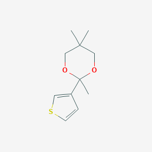 molecular formula C11H16O2S B180818 3-(2,5,5-Trimethyl-1,3-dioxan-2-yl)thiophene CAS No. 138890-86-5