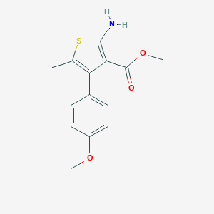 molecular formula C15H17NO3S B180866 2-氨基-4-(4-乙氧基苯基)-5-甲硫代苯并噻吩-3-羧酸甲酯 CAS No. 351158-36-6