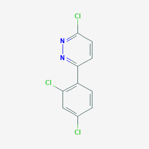molecular formula C10H5Cl3N2 B180868 3-氯-6-(2,4-二氯苯基)吡啶二嗪 CAS No. 93181-86-3