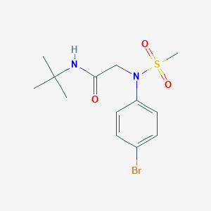 molecular formula C13H19BrN2O3S B180869 2-(4-bromo-N-methylsulfonylanilino)-N-tert-butylacetamide CAS No. 6196-77-6