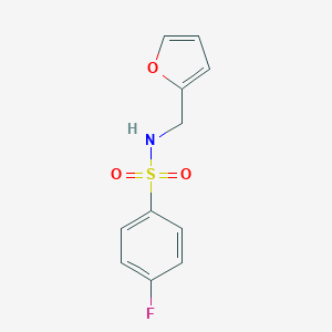 molecular formula C11H10FNO3S B180870 4-fluoro-N-(furan-2-ylmethyl)benzenesulfonamide CAS No. 6341-35-1