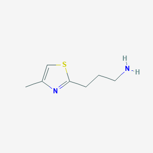 molecular formula C7H12N2S B180890 3-(4-Methyl-1,3-thiazol-2-yl)propan-1-amine CAS No. 112086-66-5