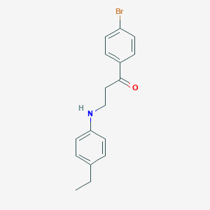 molecular formula C17H18BrNO B180921 1-(4-溴苯基)-3-(4-乙基苯胺基)-1-丙酮 CAS No. 423735-02-8