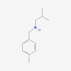 molecular formula C12H19N B181004 2-methyl-N-[(4-methylphenyl)methyl]propan-1-amine CAS No. 869942-00-7