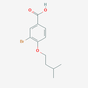 molecular formula C12H15BrO3 B181015 3-溴-4-(异戊氧基)苯甲酸 CAS No. 881596-09-4