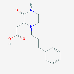 molecular formula C15H20N2O3 B181020 [3-氧代-1-(3-苯丙基)-2-哌嗪基]-乙酸 CAS No. 1033600-32-6