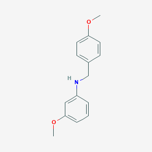 molecular formula C15H17NO2 B181070 3-Methoxy-N-[(4-methoxyphenyl)methyl]aniline CAS No. 141606-37-3