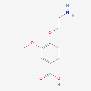 molecular formula C10H13NO4 B181278 4-(2-氨基乙氧基)-3-甲氧基苯甲酸 CAS No. 1011408-00-6