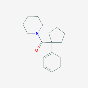 B181290 Piperidine, 1-((1-phenylcyclopentyl)carbonyl)- CAS No. 102207-07-8