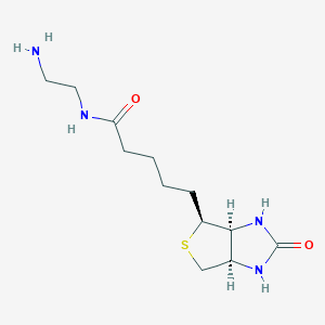 molecular formula C12H22N4O2S B018143 N-(2-氨基乙基)-5-((3aS,4S,6aR)-2-氧代六氢-1H-噻吩[3,4-d]咪唑-4-基)戊酰胺 CAS No. 111790-37-5