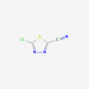 B181441 5-Chloro-1,3,4-thiadiazole-2-carbonitrile CAS No. 195737-25-8