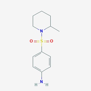 molecular formula C12H18N2O2S B181448 4-[(2-甲基哌啶-1-基)磺酰基]苯胺 CAS No. 109099-69-6