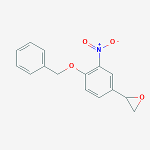 molecular formula C15H13NO4 B018148 2-(4-(苯甲氧基)-3-硝基苯基)环氧乙烷 CAS No. 51582-41-3