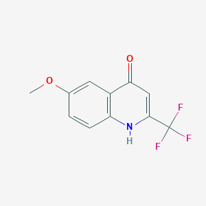 molecular formula C11H8F3NO2 B181489 6-Methoxy-2-(trifluoromethyl)quinolin-4-ol CAS No. 1701-21-9