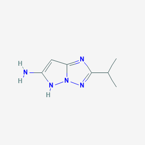 molecular formula C7H11N5 B181494 2-Isopropyl-1H-pyrazolo[1,5-b][1,2,4]triazol-6-amine CAS No. 197355-64-9