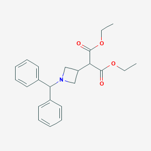 molecular formula C23H27NO4 B181501 Diethyl (1-benzhydryl-3-azetidinyl)malonate CAS No. 181941-94-6