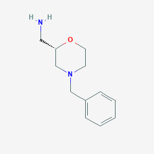 molecular formula C12H18N2O B181540 (S)-(4-苄基吗啉-2-基)甲胺 CAS No. 186293-55-0