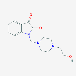 molecular formula C15H19N3O3 B181561 1-[4-(2-羟乙基)-哌嗪-1-基甲基]-1H-吲哚-2,3-二酮 CAS No. 6532-17-8