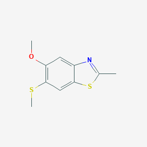 molecular formula C10H11NOS2 B181646 5-Methoxy-2-methyl-6-(methylthio)benzo[d]thiazole CAS No. 199464-76-1