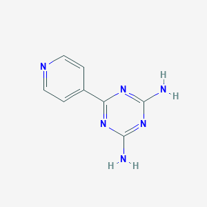 molecular formula C8H8N6 B181786 6-(4-Pyridyl)-1,3,5-triazine-2,4-diamine CAS No. 33237-20-6
