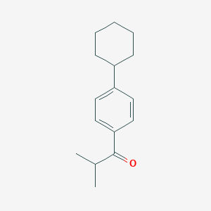 molecular formula C16H22O B181790 1-(4-Cyclohexylphenyl)-2-methylpropan-1-one CAS No. 53207-60-6