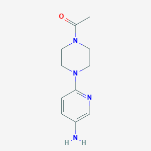 molecular formula C11H16N4O B181797 1-[4-(5-Aminopyridin-2-yl)piperazin-1-yl]ethan-1-one CAS No. 92808-20-3