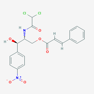 molecular formula C20H18Cl2N2O6 B181801 [(2R,3R)-2-[(2,2-dichloroacetyl)amino]-3-hydroxy-3-(4-nitrophenyl)propyl] (E)-3-phenylprop-2-enoate CAS No. 14399-14-5