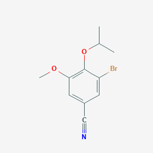 molecular formula C11H12BrNO2 B181807 3-Bromo-4-isopropoxy-5-methoxybenzonitrile CAS No. 515848-62-1