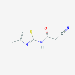 molecular formula C7H7N3OS B181818 2-cyano-N-(4-methyl-1,3-thiazol-2-yl)acetamide CAS No. 31557-88-7